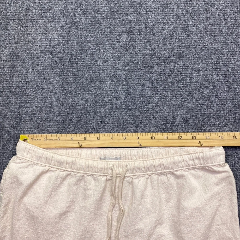 Outerknown Mens Organic Cotton Textured Drawstring Pants Cream Size S Tropical
